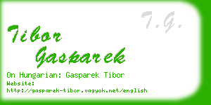 tibor gasparek business card